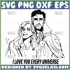 dr strange and scarlet witch outline svg i love you in every universe svg