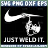 just weld it nike logo svg funny welder svg