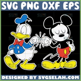 mickey mouse and donald fist svg