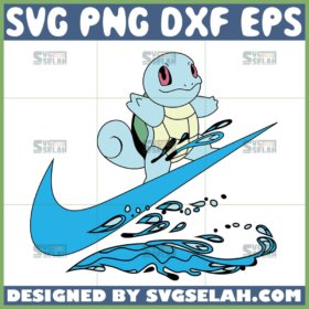 squirtle pokemon nike logo svg