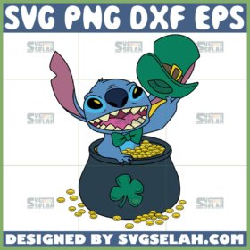 stitch st patricks day svg