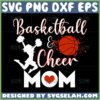 basketball and cheer mom svg
