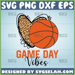 basketball game day vibes svg