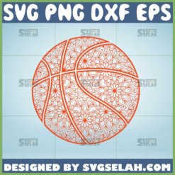 basketball mandala svg