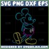 neon mickey disney svg disney mickey mouse neon line portrait svg