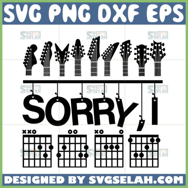 sorry i dgaf guitar svg funny hidden message guitar chords shirt design