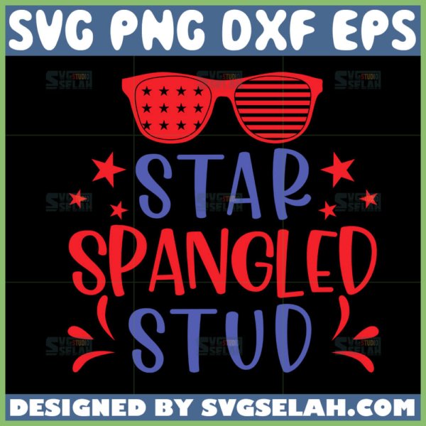 star spangled stud svg unique kids shirt design