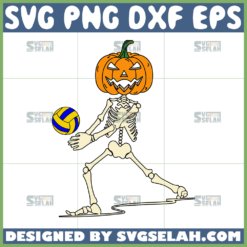 skeleton halloween volleyball svg funny skeleton svg