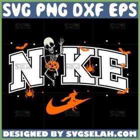 skeleton nike halloween svg