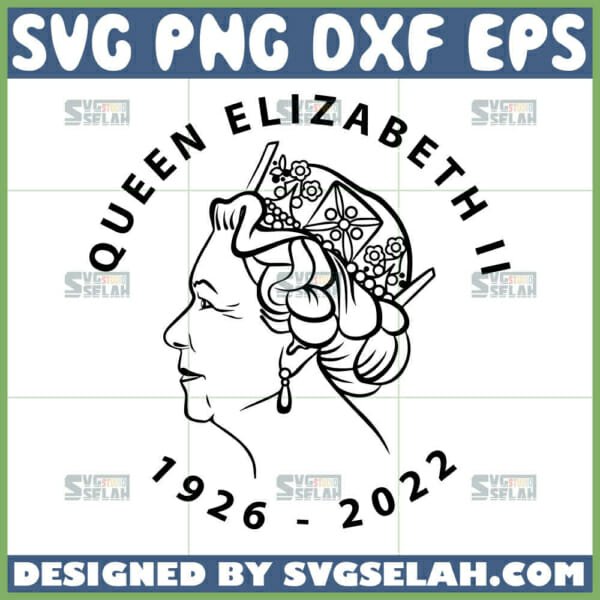 queen elizabeth ii rip svg